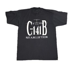 Vintage 90s Blackbird C-141 Starlifter T-Shirt Size L  Double Sided Military